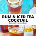 Pin for Rum and Iced Tea Cocktail