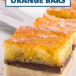 pinnable image for Chocolate Orange Bars.
