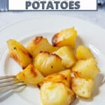 pinnable image for Italian Roasted Potatoes