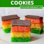 pinnable image for Italian Rainbow Cookies