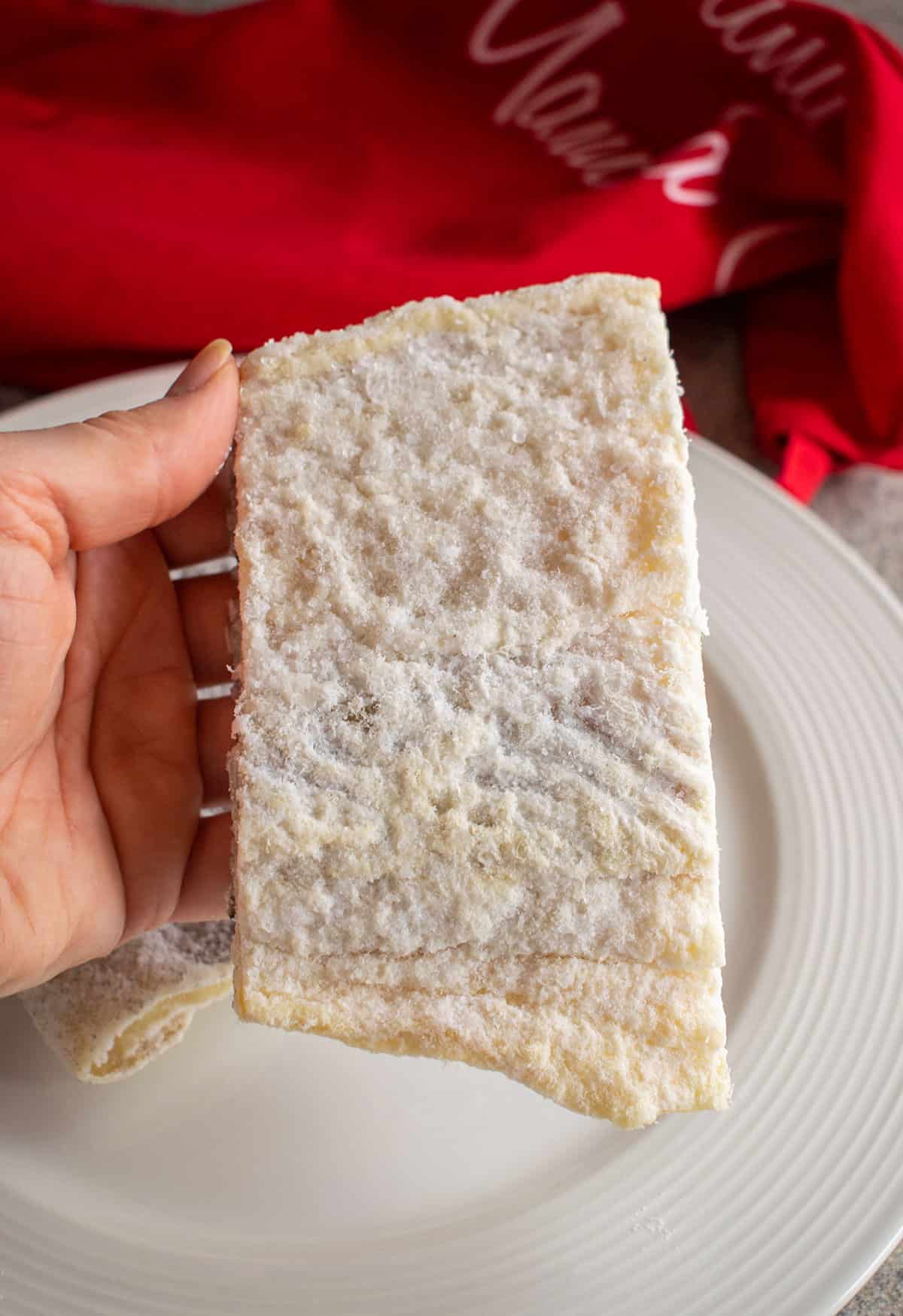 piece of raw baccalà (salted cod fish)