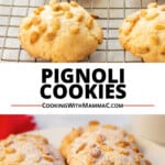pinnable image for pignoli cookies recipe