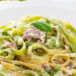 pinnable image for Paglia e Fieno (Straw and Hay Pasta) Recipe