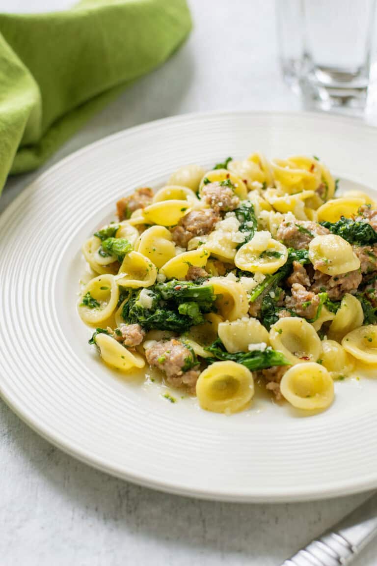 Orecchiette with Rapini and Sausage - Cooking with Mamma C