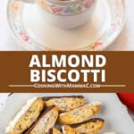 pinnable image for almond biscotti recipe