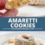 pinnable image for Amaretti Cookies recipe