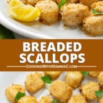 pinnable image for breaded scallops