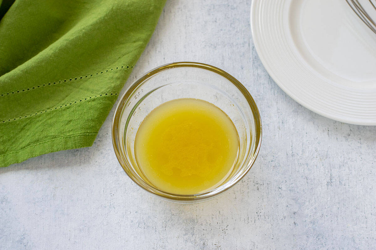 small bowl of homemade lemon vinaigrette