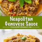 pinnable image for Neapolitan Genovese Sauce recipe
